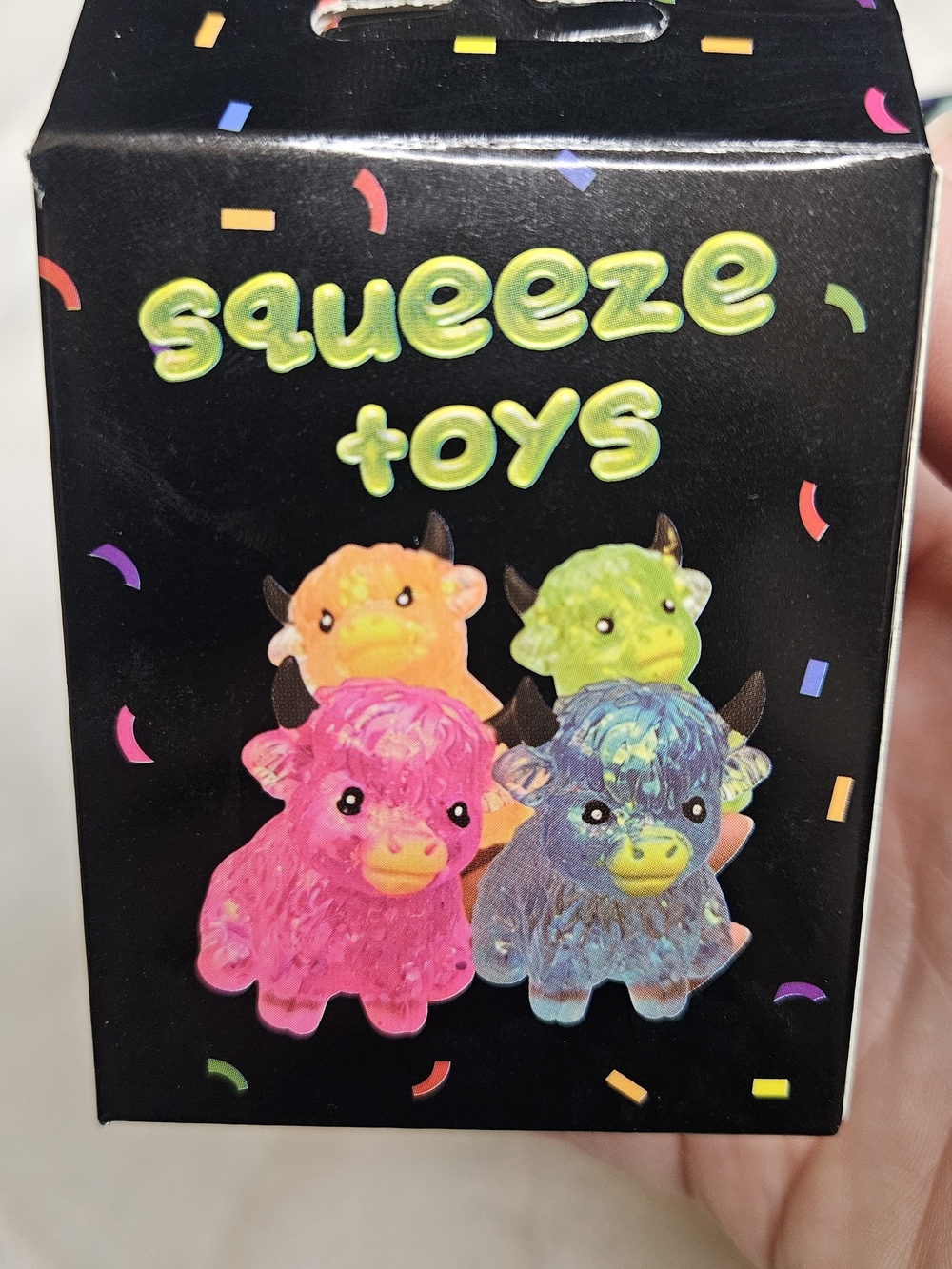 Slow Rise Glitter Highland Cow Squishy Fidget Toy (Qty 1) Mystery Color - Picture 4 of 4